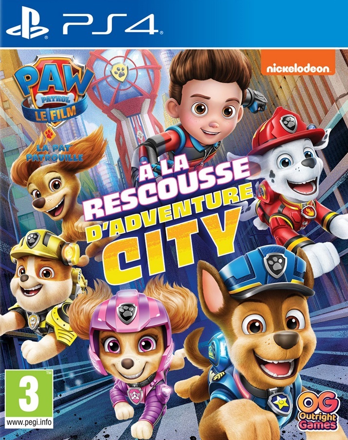 jaquette du jeu vidéo Pat' Patrouille - le film : A la rescousse d'Adventure City