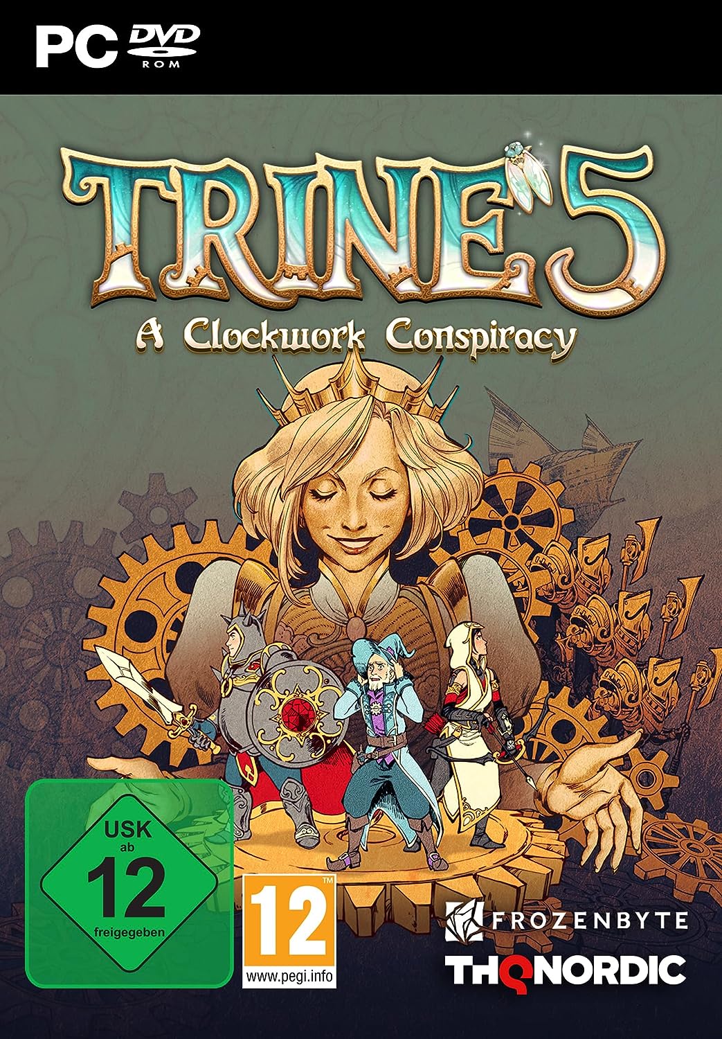 jaquette du jeu vidéo Trine 5: A Clockwork Conspiracy
