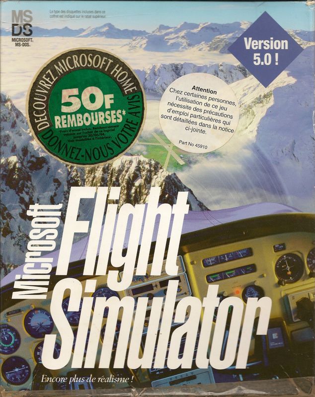 jaquette du jeu vidéo Microsoft Flight Simulator 5.0