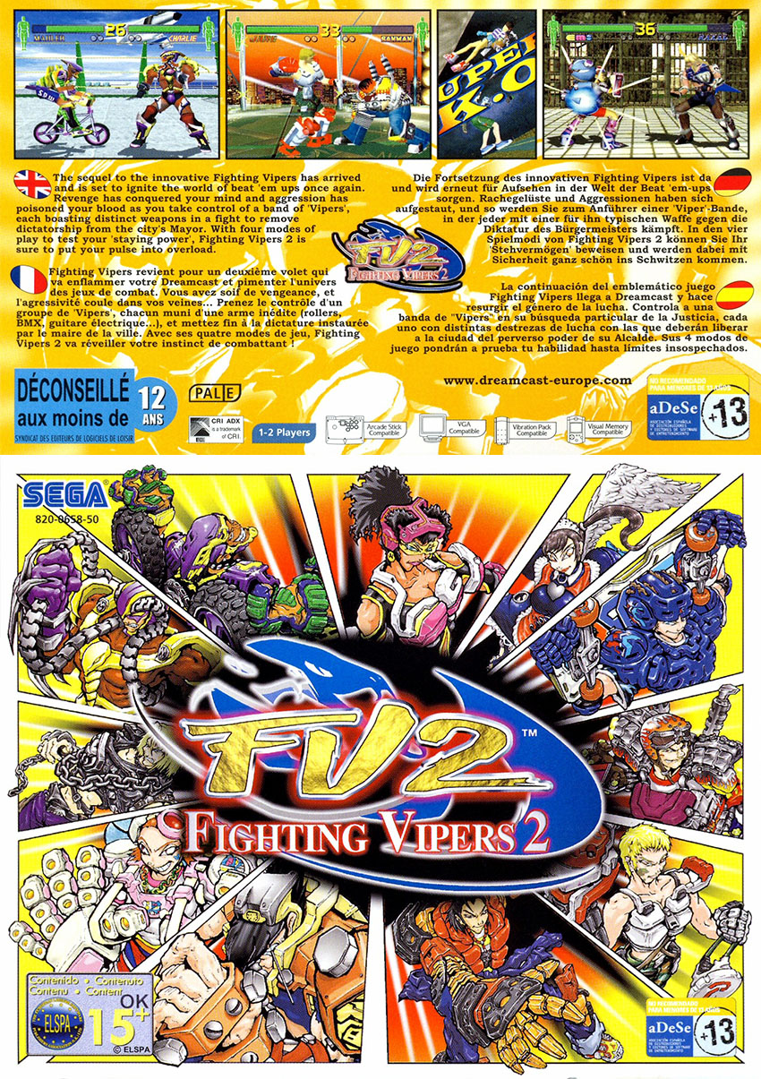 jaquette du jeu vidéo Fighting Vipers 2