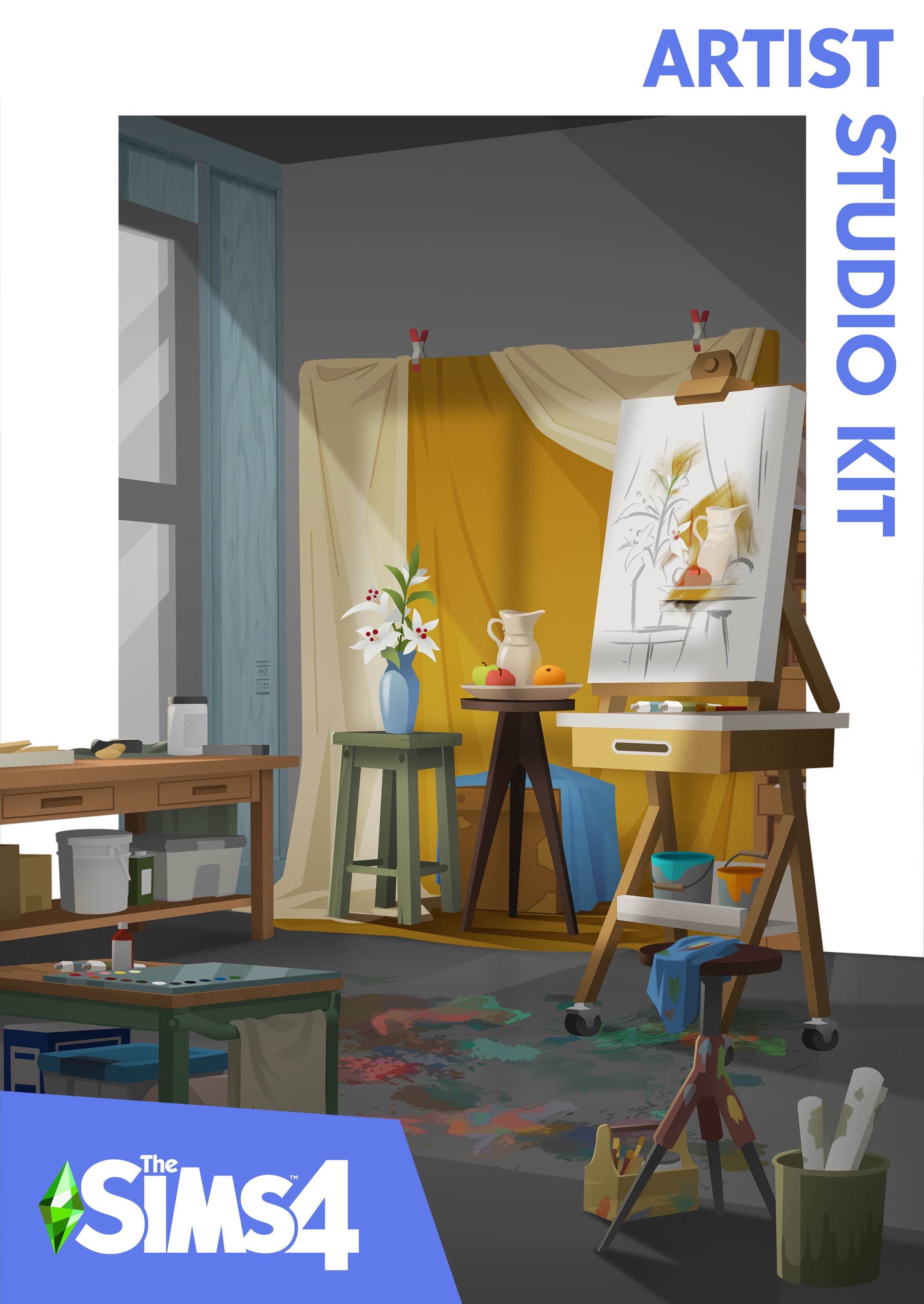 jaquette du jeu vidéo Les Sims 4 Kit Atelier D’Artiste