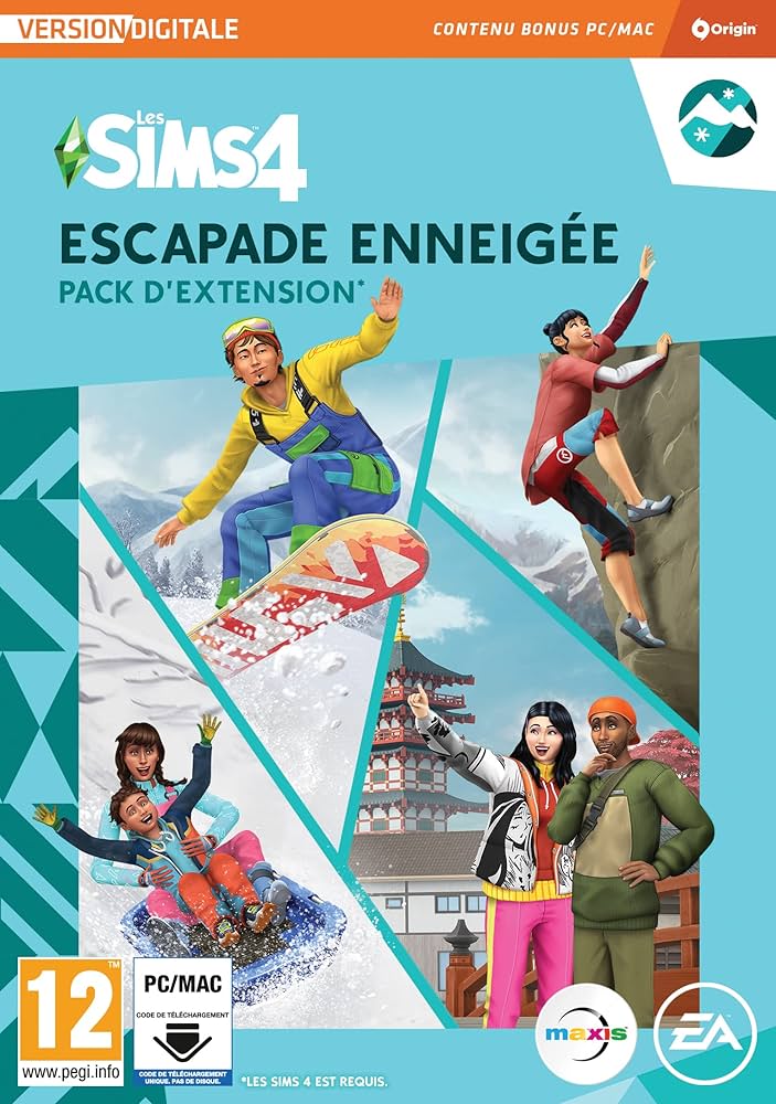 jaquette du jeu vidéo Les Sims 4 : Escapade Enneigée