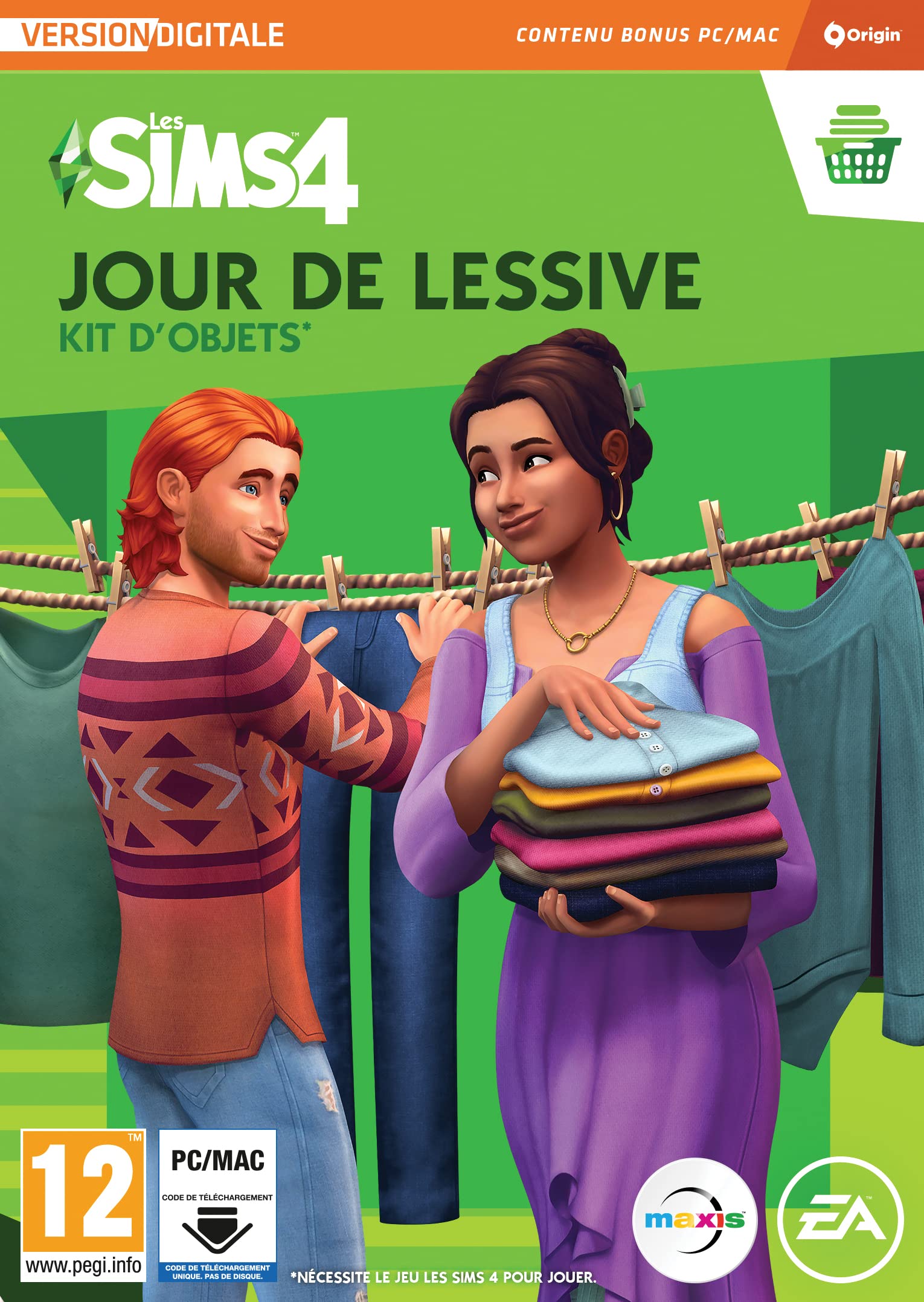 jaquette du jeu vidéo Les Sims 4 : Kit d'Objets Jour De Lessive