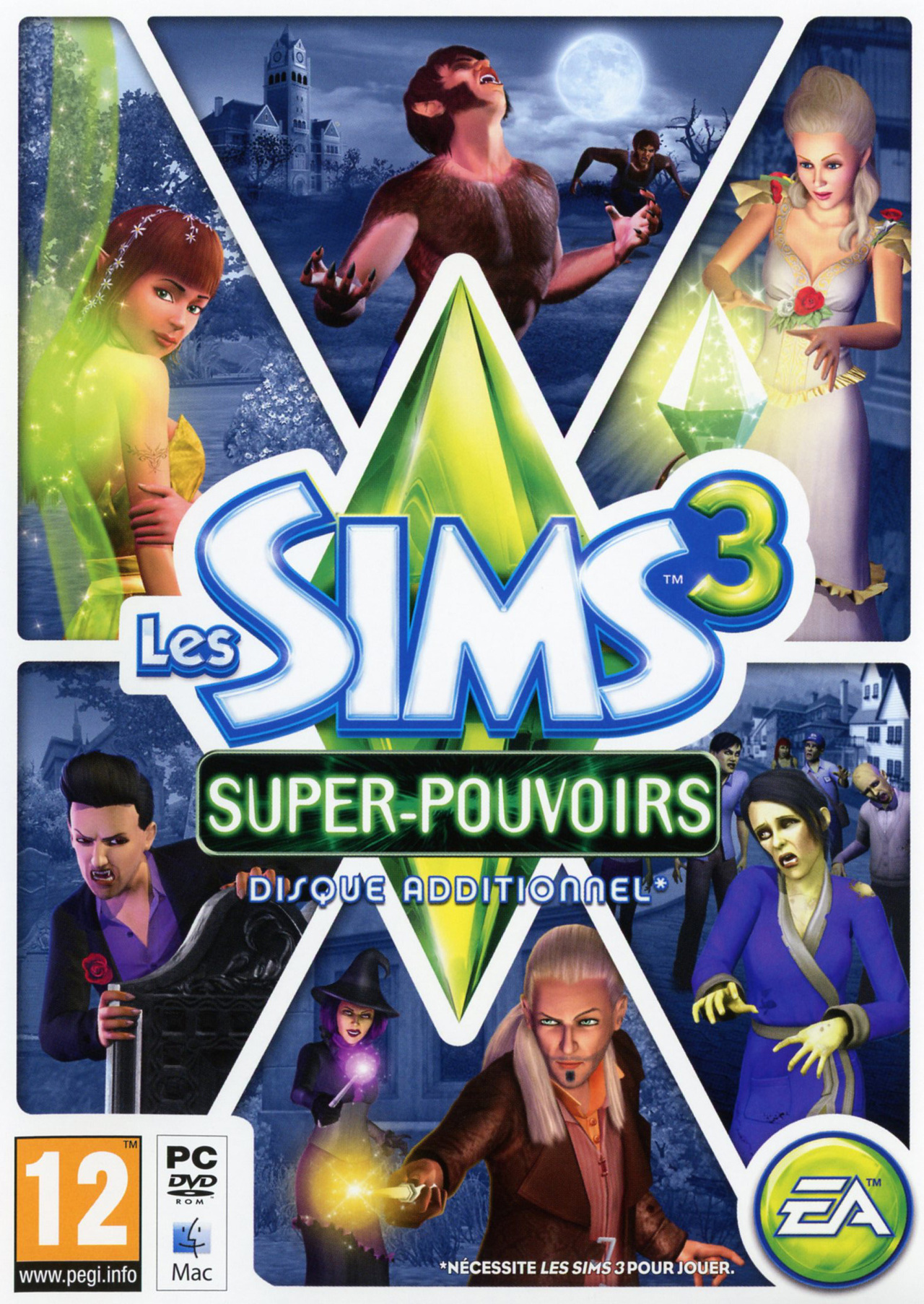 jaquette du jeu vidéo Les Sims 3 : Super-pouvoirs