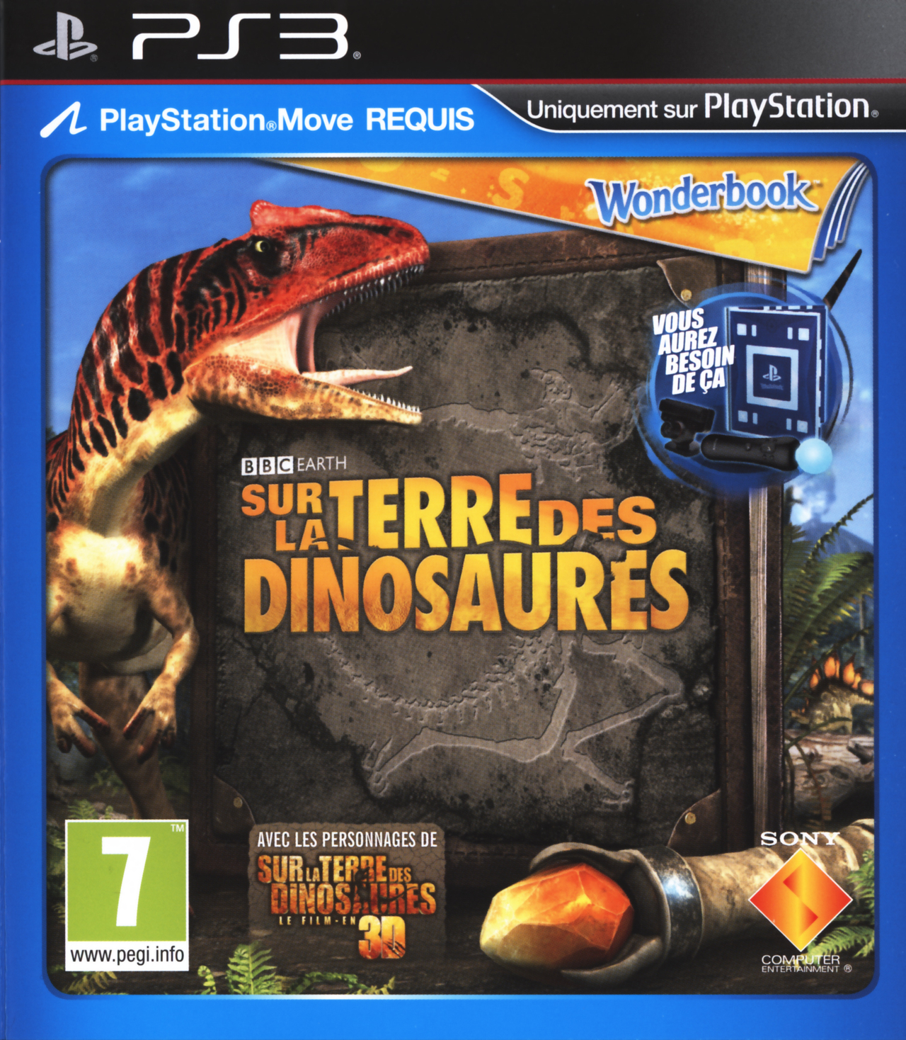 jaquette du jeu vidéo Wonderbook : Sur la Terre des Dinosaures