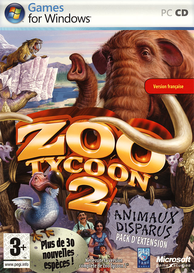 jaquette du jeu vidéo Zoo Tycoon 2 : Animaux disparus