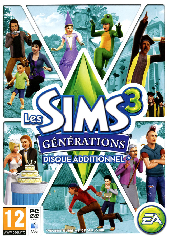 jaquette du jeu vidéo Les Sims 3 : Générations