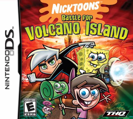 jaquette du jeu vidéo Bob l'Eponge et ses Amis : Attaque sur l'Ile du Volcan